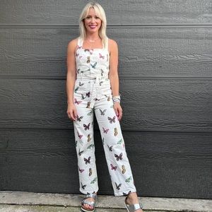 Rachel Antonoff Clem Jumpsuit butterfly print